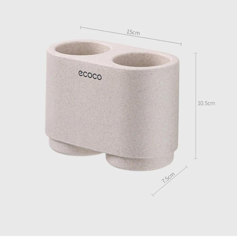 ECOCO Wall-Mounted Magnetic Toothbrush Holder Bathroom Drain Rack - Cupindy
