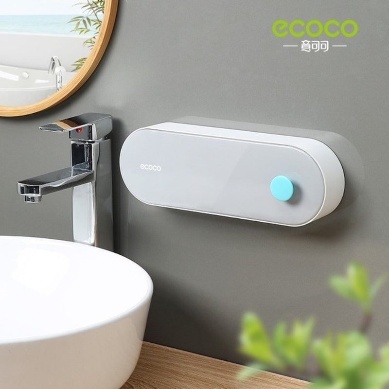 ECOCO Wall-mounted Soap Dish With Lid Drain - Multi Colors - Cupindy