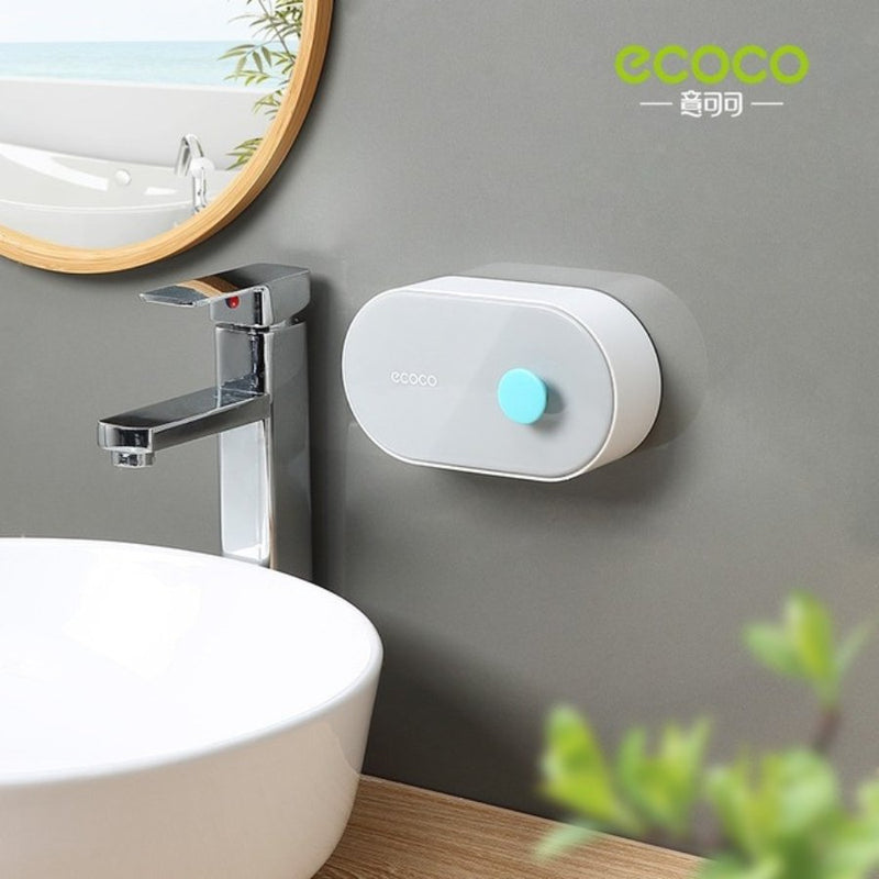 ECOCO Wall-mounted Soap Dish With Lid Drain Soap - Cupindy