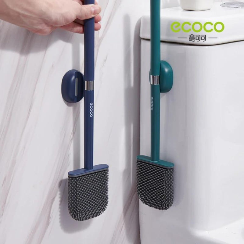 ECOCO Wall Mounted Toilet Brush Silicone Flat Brush - Cupindy