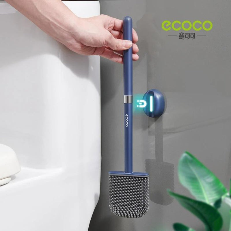 ECOCO Wall Mounted Toilet Brush Silicone Flat Brush - Cupindy