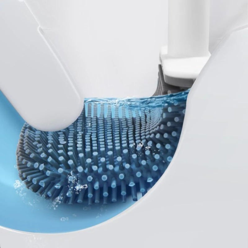ECOCO Wall Mounted Toilet Brush Silicone Flat Brush - Cupindy