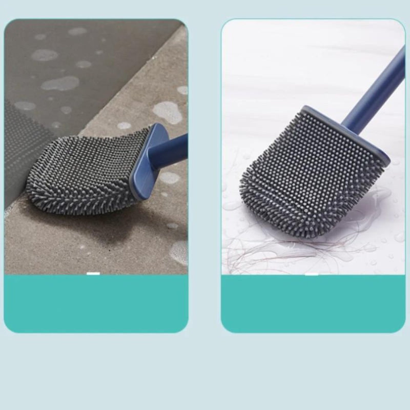 ECOCO Wall Mounted Toilet Brush Silicone Flat Brush - Cupindy