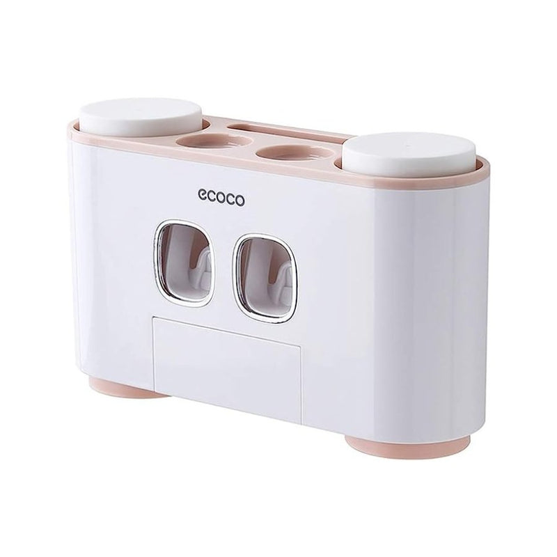 ecoco Wall-Mounted Toothbrush Holder with 2 Toothpaste Dispensers - Cupindy