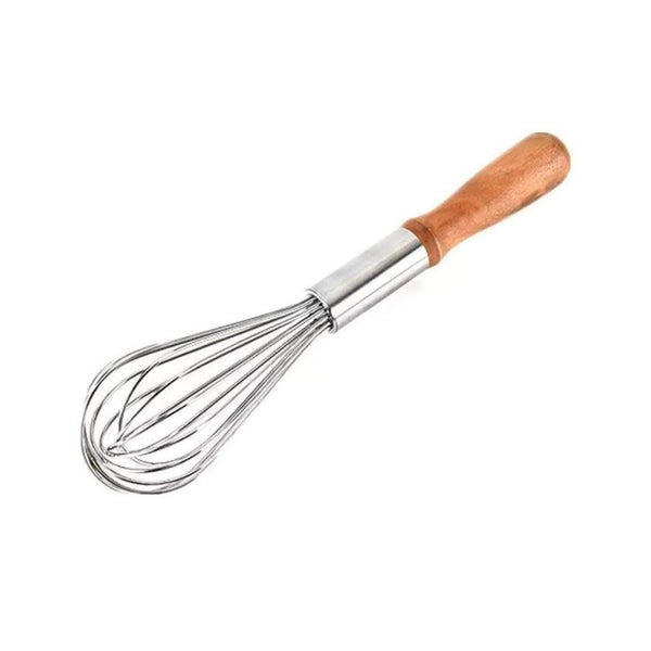 Egg whisker with wooden hand, Medium, 28 cm - Cupindy