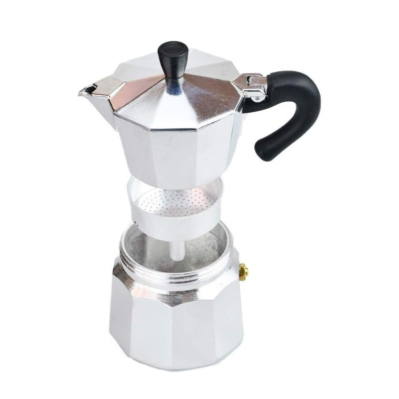 Espresso Maker, 3 Cup Classic Italian Style Moka Pot - Aluminum - Cupindy