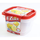 E-Z Lock 970ml BPA-Free Plastic Food Storage Container with Red Lid – Durable & Leakproof – Freezer and Microwave Safe – Easy Lock Design – Cupindy Egypt