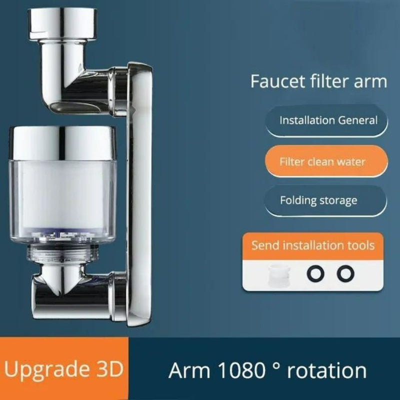 Faucet Extender 1080-degree Rotation Water Faucet Filter Equipment Home Supplies - Cupindy
