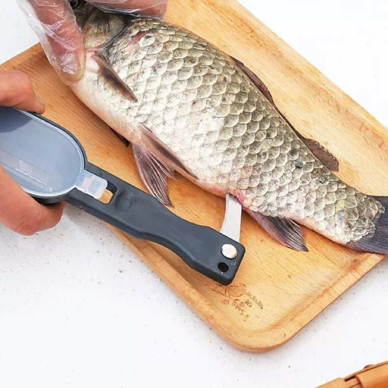 Fish Scale Remover With Cutting Knife - Cupindy