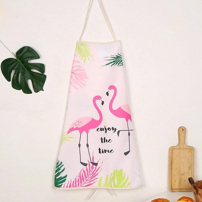 Flamingo Waterproof Fabric Kitchen Apron, 64 x 81 cm - Multi Color - Cupindy