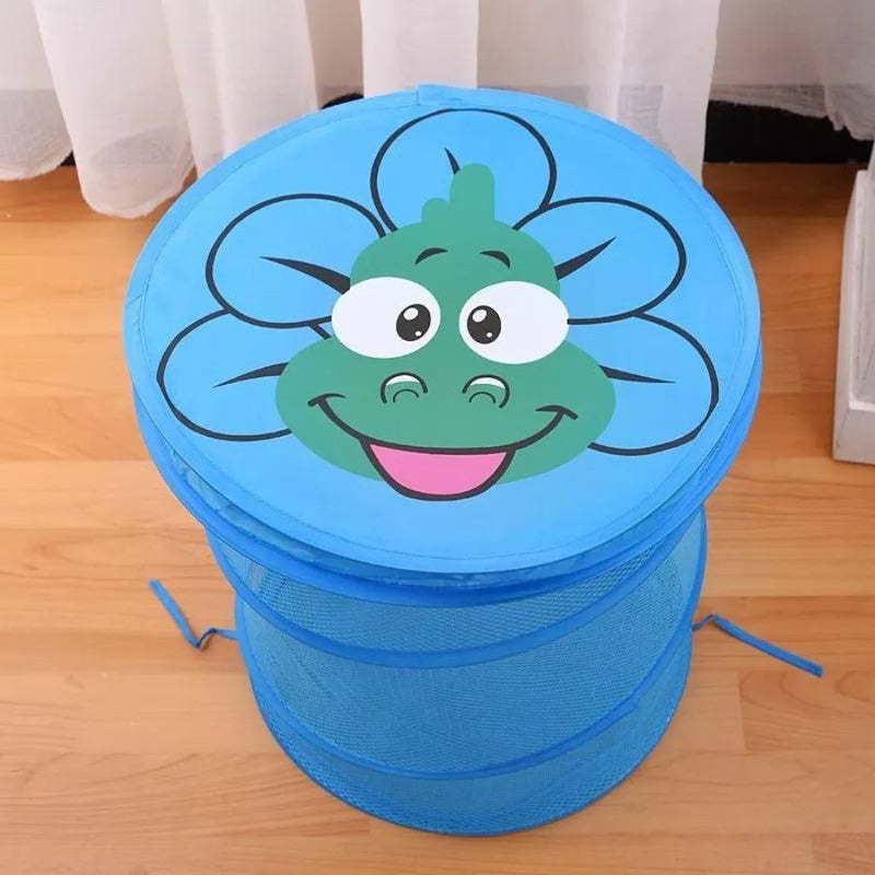 Foldable Cute Cartoon Fabric Laundry Basket Large Organizer Washing Clothes Bag Holder - Cupindy