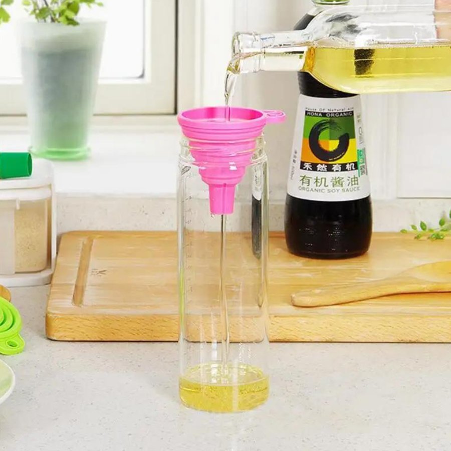 Foldable Funnel Silicone Collapsible Portable Funnels - Random Colors - Cupindy