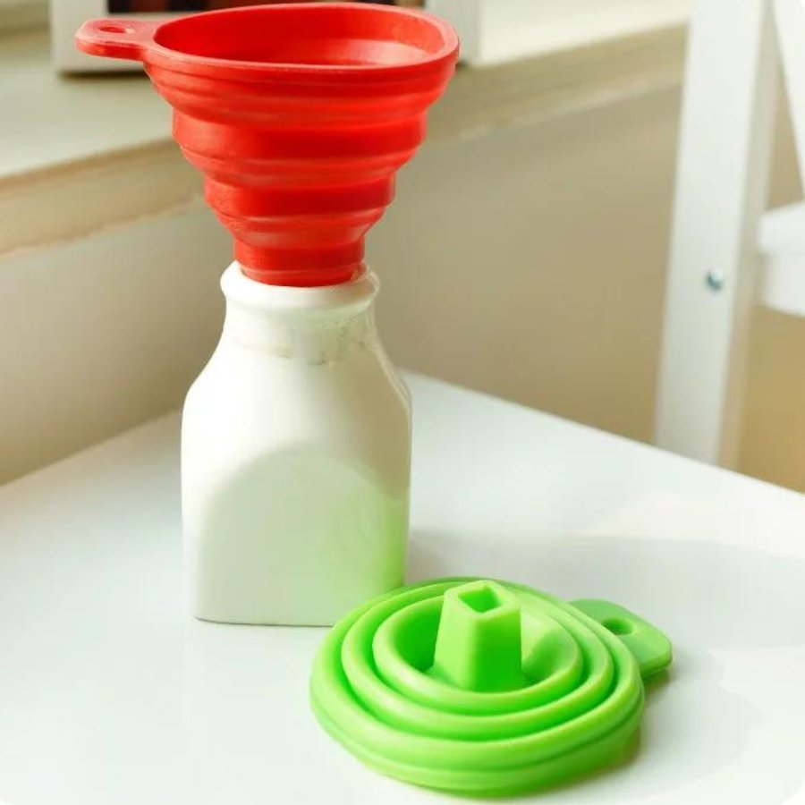 Foldable Funnel Silicone Collapsible Portable Funnels - Random Colors - Cupindy