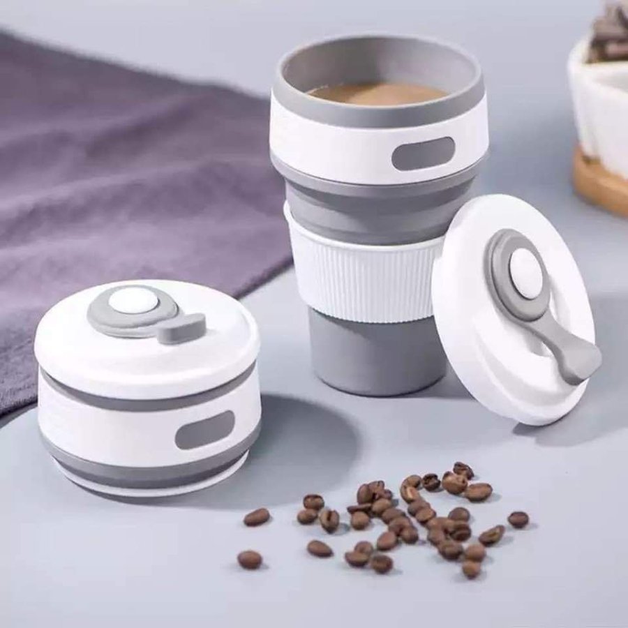 Foldable Travel Coffee Mugs Collapsible Silicone Cup - 500 ML - Cupindy