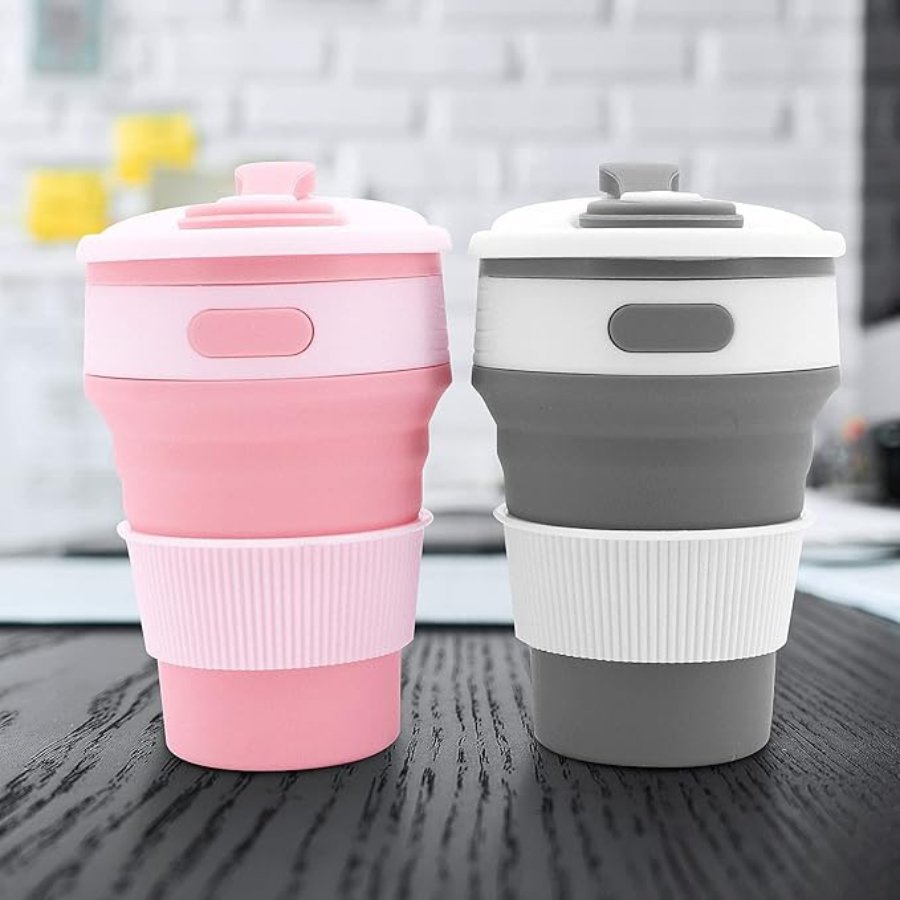 Foldable Travel Coffee Mugs Collapsible Silicone Cup - 500 ML - Cupindy