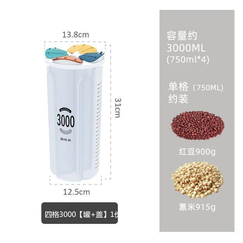 Food Storage Container Split Pulses Preservative 2500 Ml - Cupindy