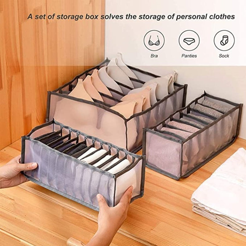 Fordable Drawer Organizer for Underwear, Bra, Sock (3 Pieces) - Cupindy