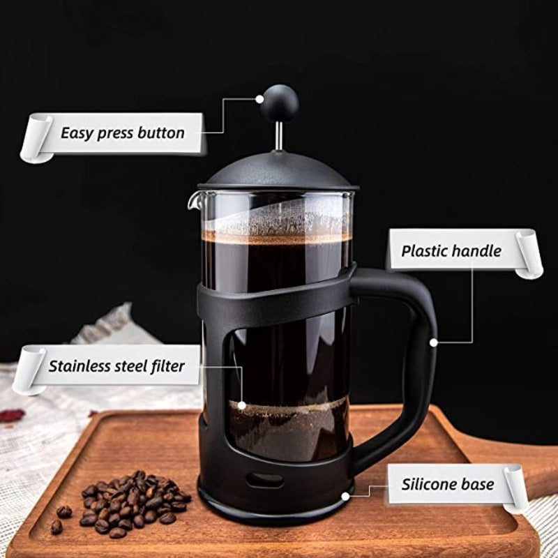 French Press, Coffee Maker with Stainless Steel Filter (12oz / 350ml) - Cupindy