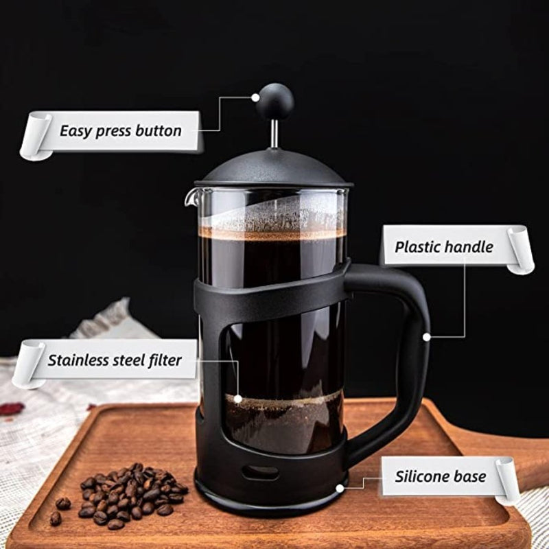 French Press, Coffee Maker with Stainless Steel Filter (12oz / 350ml) - Cupindy