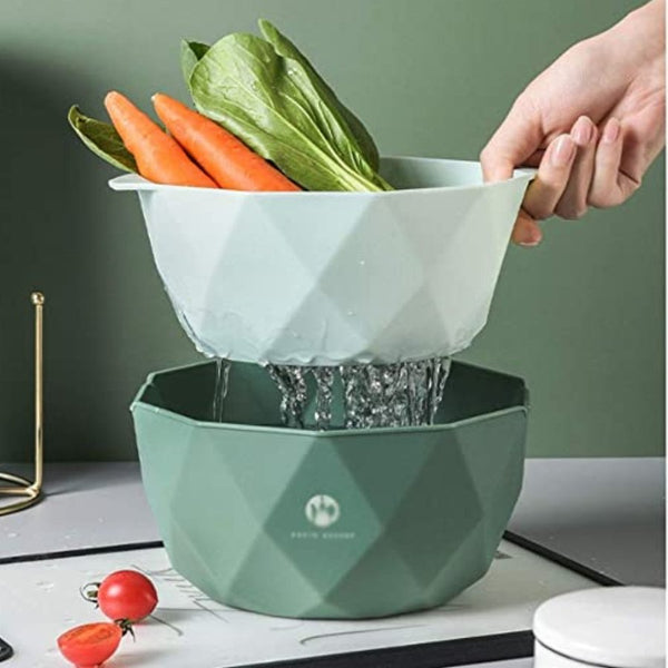 Fruit Bowl Multifunctional Kitchen Storage Container and Strainer - Cupindy