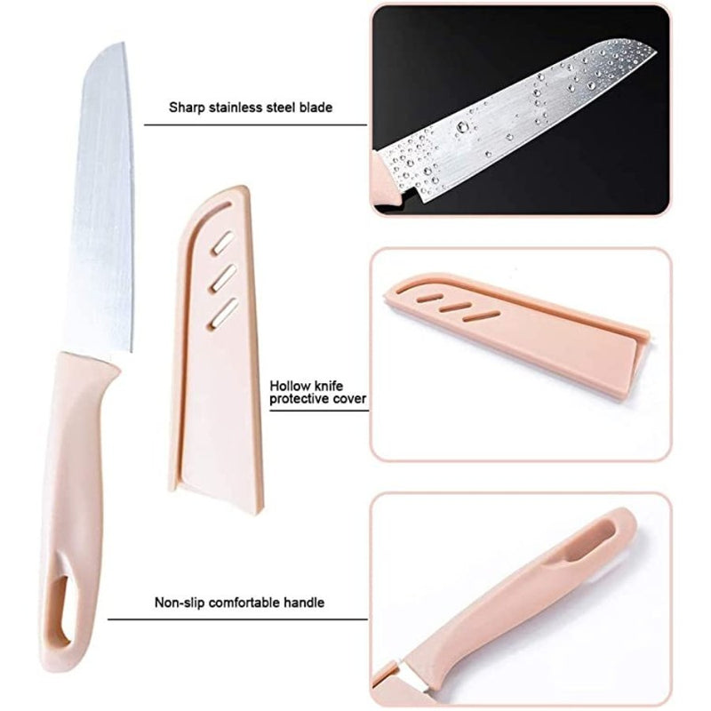 Fruit Knife, 1 Piece Sharp and Durable Mini Kitchen Knives with Protective Cover - Cupindy
