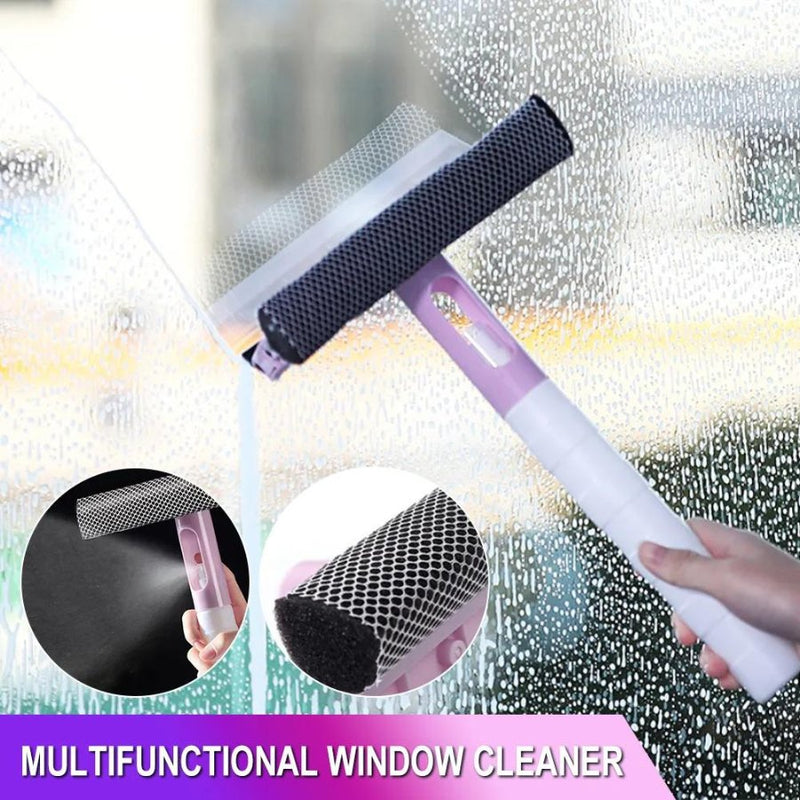 Glass Cleaning Tool With Spray Double-sided Window Glass Wiper - Cupindy