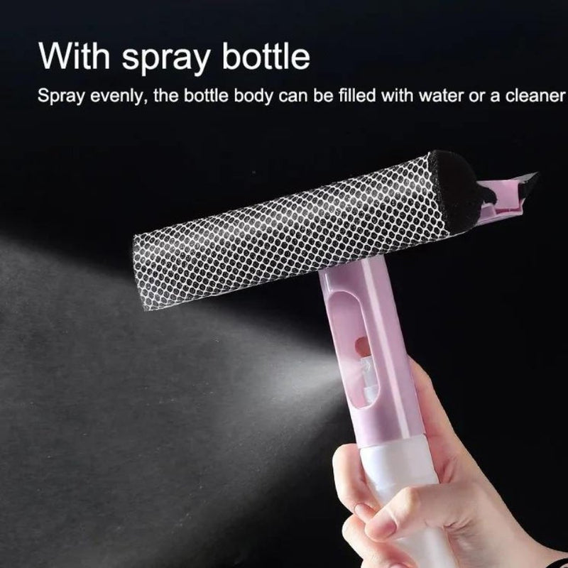 Glass Cleaning Tool With Spray Double-sided Window Glass Wiper - Cupindy