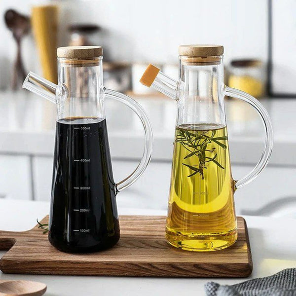 Glass Olive Oil Vinegar Pot Oil Dispenser Jar - 500 M - 1 Piece - Cupindy