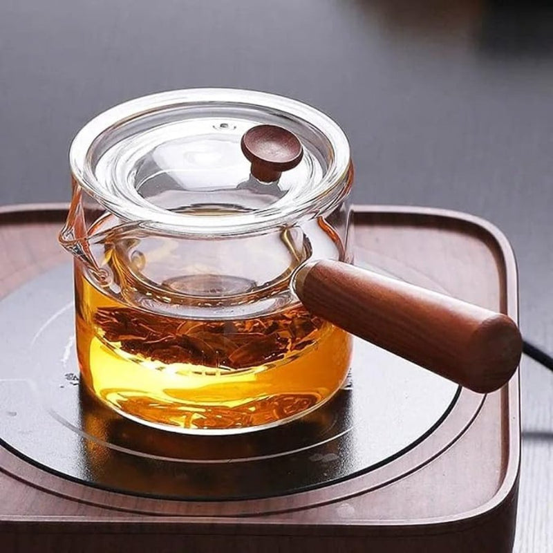Glass Teapot High Temperature Resistant + 2 Cups - Cupindy