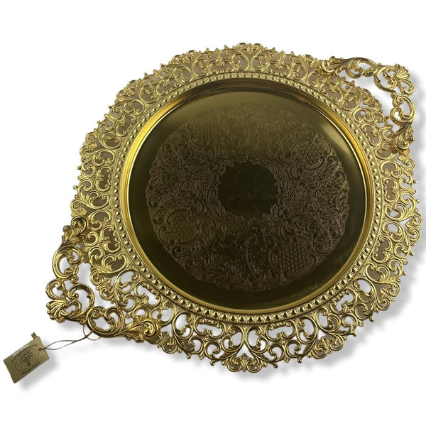 Golden Circle Serving Tray With Hands, 47 cm - Cupindy