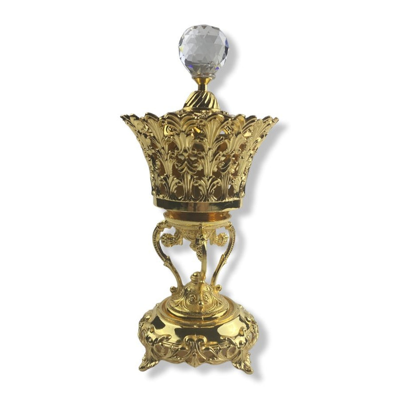 Golden Incense Burner, 20 cm - Cupindy