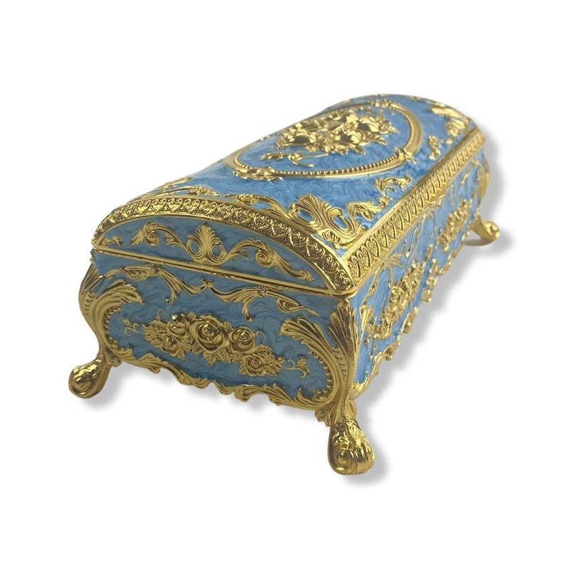 Golden Jewellery Rectangular Box, 20 cm - Cupindy