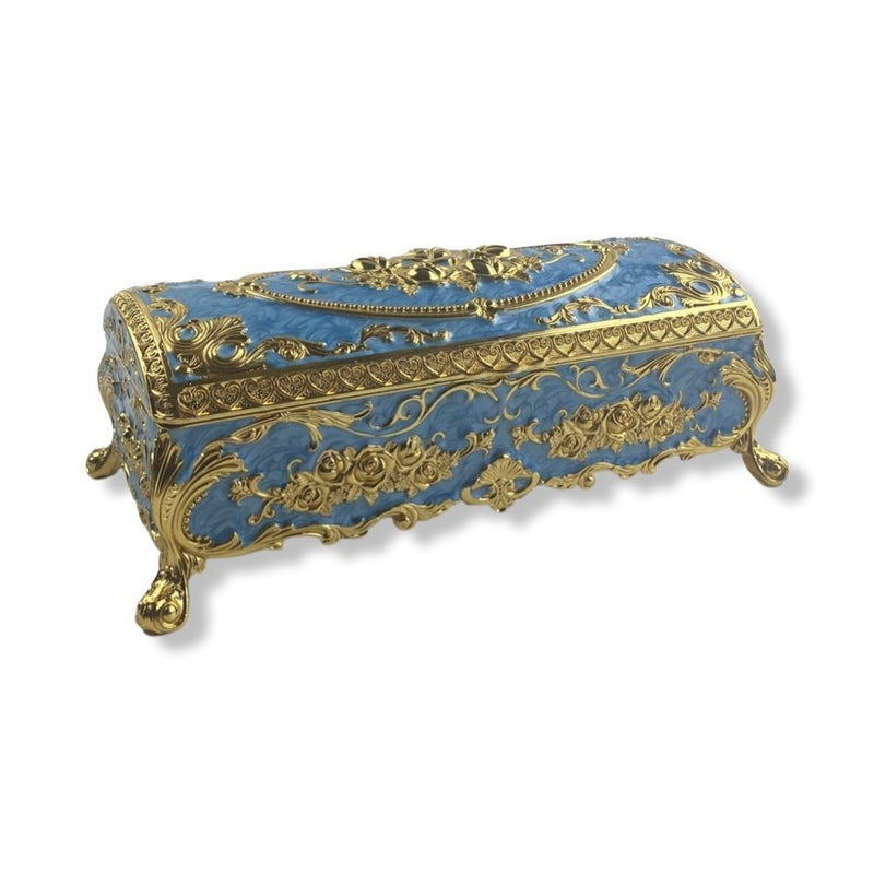 Golden Jewellery Rectangular Box, 20 cm - Cupindy
