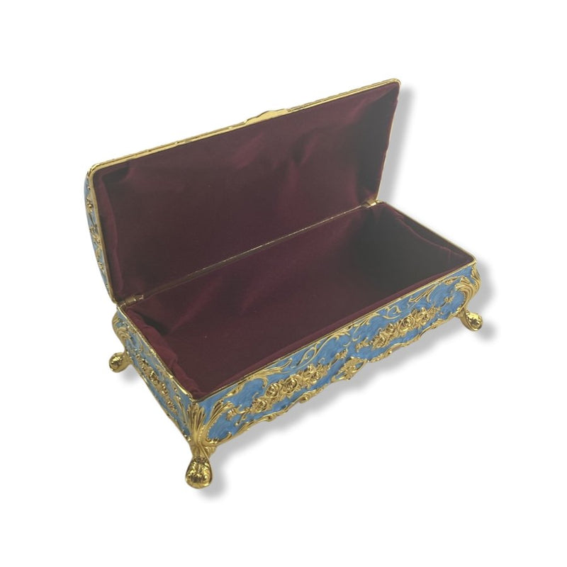 Golden Jewellery Rectangular Box, 20 cm - Cupindy