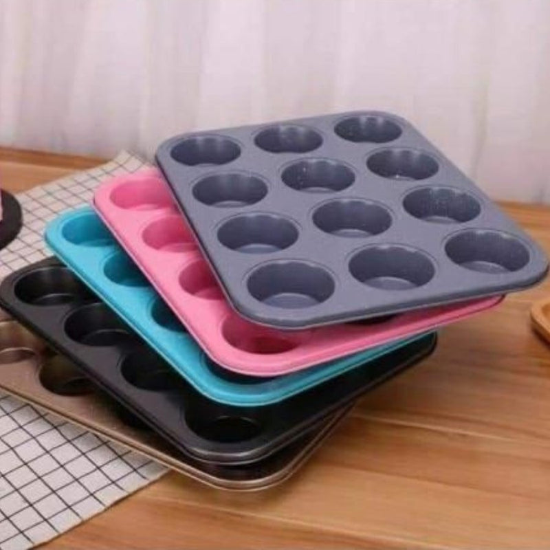 Granite Cupcake Mold, 12 Holes, 34 x 26 cm - Cupindy