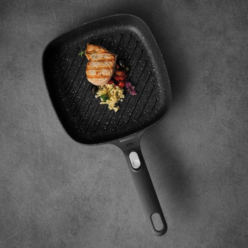 Grill pan with detachable handle grey 24 cm - Gem - Cupindy