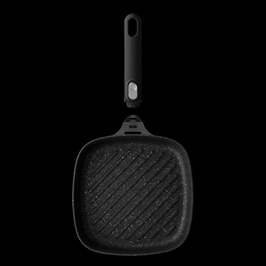 Grill pan with detachable handle grey 24 cm - Gem - Cupindy