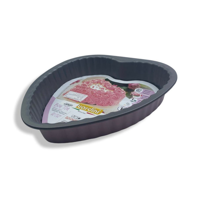 Guardini Bakeware Rose Bon Ton Heart Shaped Cake Tin, LB70800BT1, 25cm - Cupindy