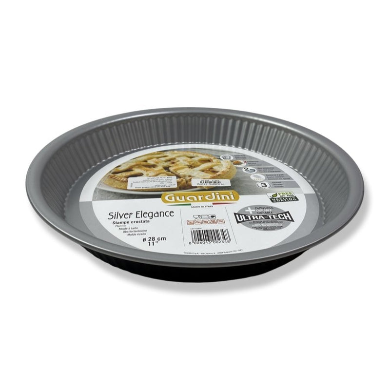 Guardini Bakeware Silver Elegance Flan Tin, LB71028SE, 28 cm - Cupindy