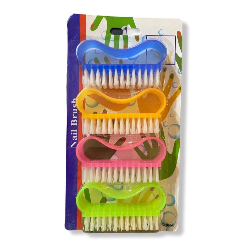 Handle Grip Nail Brush - 4 Pieces - Cupindy