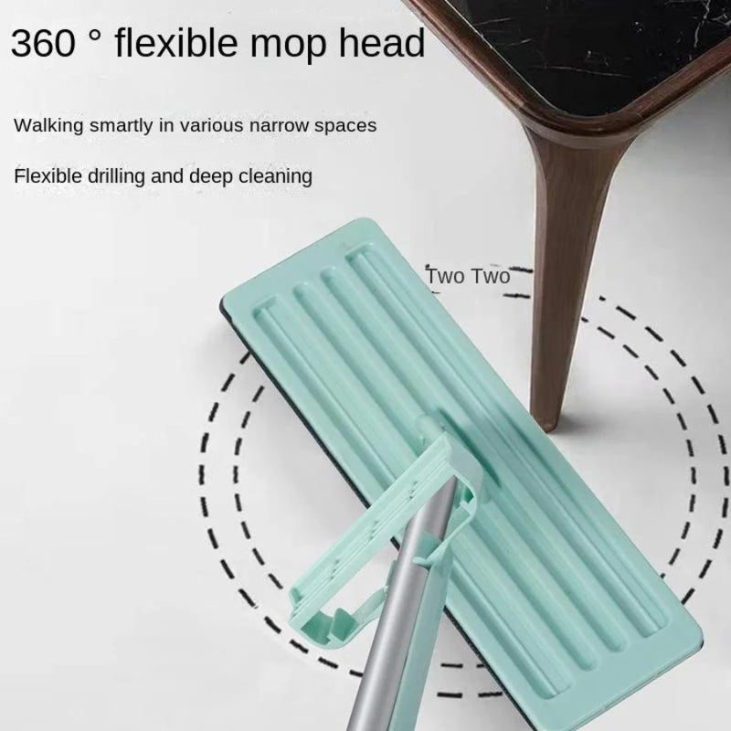 Hands Free Wash Squeeze Mop with 2 Microfiber Pads - Cupindy