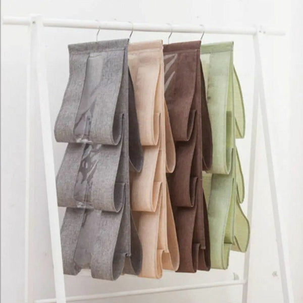 Hanging Handbag Purse Organizer - Grey - Cupindy
