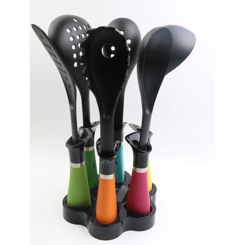 Home Set of 6 Pieces Kitchen Cooking Utensils Set with Holder - M277 - Cupindy