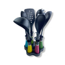 Home Set of 6 Pieces Kitchen Cooking Utensils Set with Holder - M277 - Cupindy