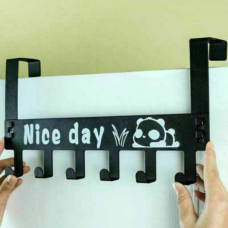 Hooks Over The Door 6 Hooks Hat Clothes Bag Shelf - Cupindy