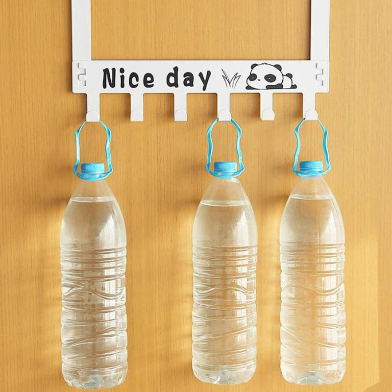 Hooks Over The Door 6 Hooks Hat Clothes Bag Shelf - Cupindy