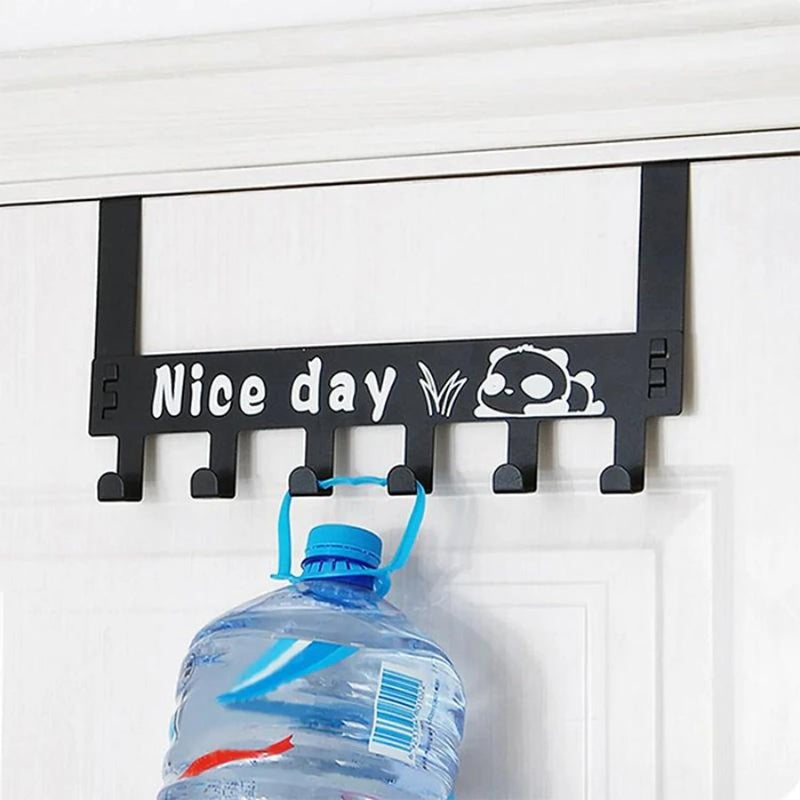 Hooks Over The Door 6 Hooks Hat Clothes Bag Shelf - Cupindy