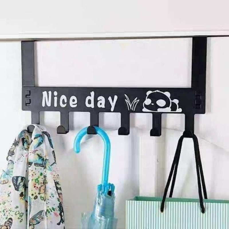 Hooks Over The Door 6 Hooks Hat Clothes Bag Shelf - Cupindy