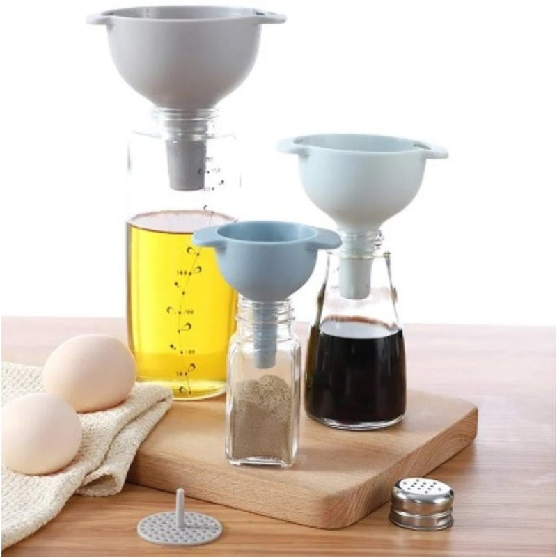 Household Filter Multi-function Funnel Set Oil Hopper Filter Oil Can Sub-packaging Plastic Funnel Kitchen Tools - Cupindy