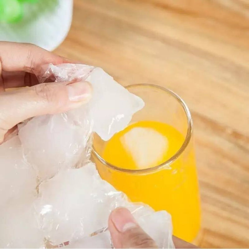 10pcs/pack Ice Cube Mold Disposable Self-Sealing Ice Cube Bags Transparent  Faster Freezing Ice-making Mold Bag Kitchen Gadgets